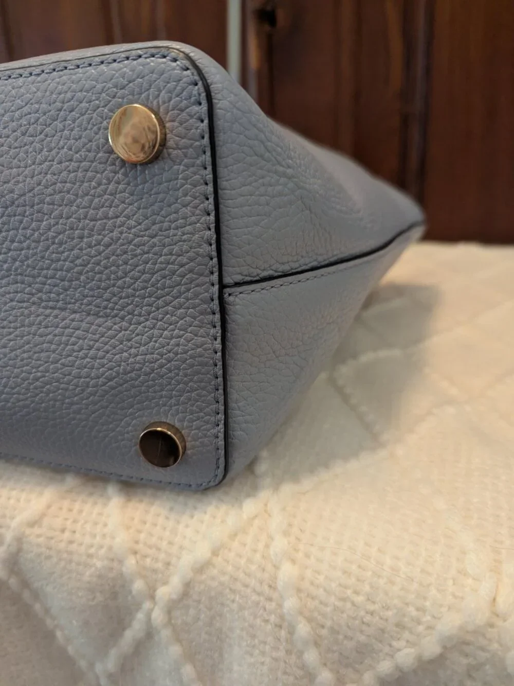 MICHAEL KORS Bedford Pale Blue Pocket Tote
